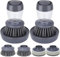 Lot de 2 brosses à Vaisselle avec Distributeur de Liquide Vaisselle, avec Distributeur de Liquide Vaisselle intégré, Brosse de Nettoyage à Presser avec 4 pièces de Rechange pour Vaisselle, casseroles
