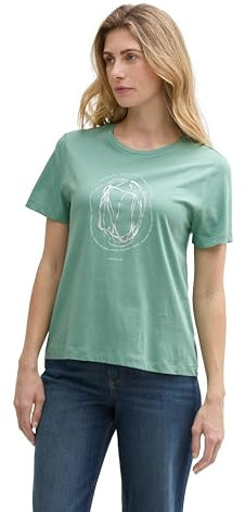 TOM TAILOR Sweatshirt aus Bio-Baumwolle, Green Structure, L