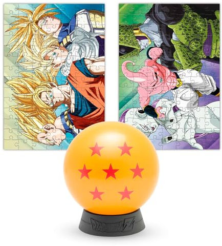 Puzzle Dragon Ball Z - Sfera del Drago 7 Stelle | 7 Sfere del Drago Shenron, Puzzle da Collezione Dragon Ball, 18 x 26 cm + Sfera 10 x 10 cm, Dragon Ball gadget