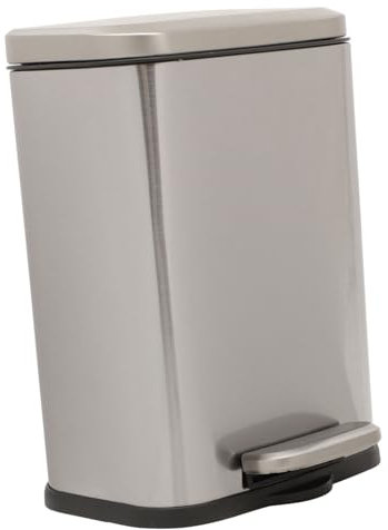 Alipis Poubelle à Pédale Acier Inoxydable Seau à Conteneur De Stockage Des Déchets Support De Poubelle Polyvalente Pour Cuisine Et Salon
