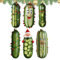 Weihnachtsschmuck 2024 Gurke - 6 x Weihnachtsbaum Verstecken Ornament - Acryl 2D Flache Anhänger Mit Seil für Weihnachtsfeiern, Baum, Heimdekoration