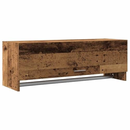 vidaXL Kleiderschrank Altholz-Optik 100x32,5x35 cm Holzwerkstoff, Kleiderschrank, Flurgarderobe, Wandgarderobe, Garderobenschrank, schmale Garderobe