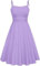 Belle Poque Damen Lavendel Kleid Prom Kleider für Damen Sommer Lässiges Strandurlaubs Kleid L