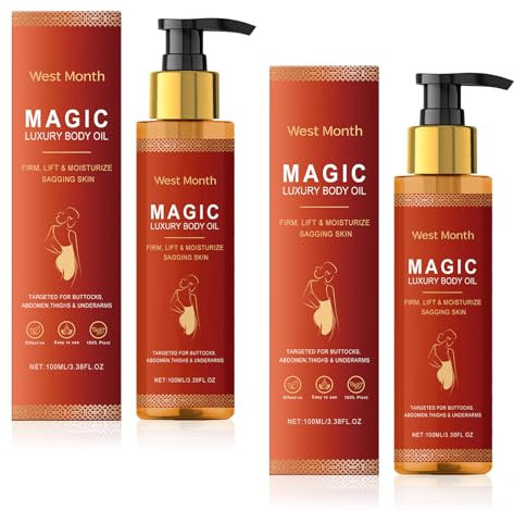 Magic-Körperöl,mit 99% Natürlichen Inhaltsstoffen,Hautstraffendes Körperöl,Oil Beauty,für trockene,Linien,Durchhängen Haut,Pflegeöl(200 ml)