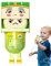 Water Soaker Toy, Square Head Anime Squirter, Interactive Beach Games, 5,9 x 11,9 cm Swimming Pool Fun and Outdoor Party Aktivitäten für Kinder und Erwachsene