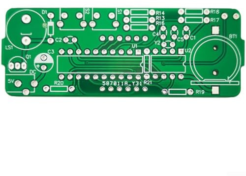 LED-Uhr-Set, DIY-Lötübungsset, 4-stelliges Display für Elektronik-Lern- und Heimbildungsprojekte (grün ohne Gehäuse)