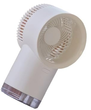 Uqezagpa Enfriador de aire de escritorio con función de hielo, suministro de energía de 2400 mAh, temporizador de 4 horas, 3 ajustes de viento, construcción de ABS, tamaño compacto para estudio