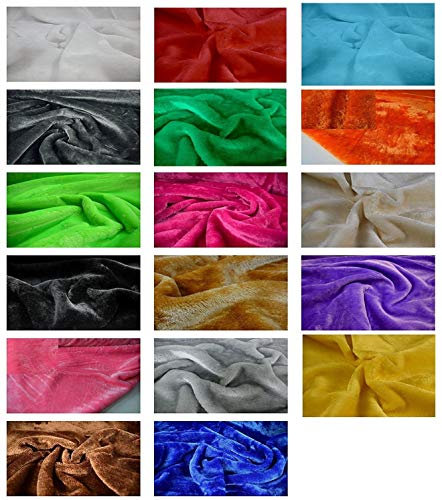 FABRICS-CITY ROT KUNSTPELZ KANINCHEN FELL STOFF PLÜSCH STRETCH STOFFE, 4229