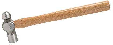 Dapetz ® Ball Pein Hammer 16Oz -454G with Hardwood Handle Shaft Strong Forged Steel Head for Metal Punching Riveting Jewelry-Making Tool and Striking and Shaping Metal Objects