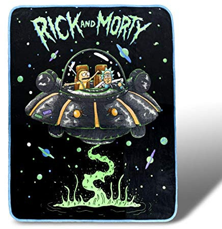 Rick and Morty Fresh Start Fleece Throw Blanket 45 x 60 Inches