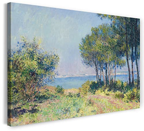 Printed Paintings Leinwand (60x40cm): Claude Monet - Die Tannen in Varengeville