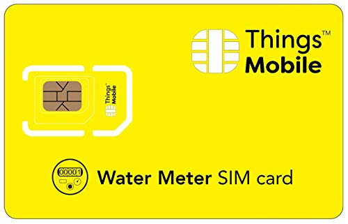 SIM-Karte für WASSERZÄHLER - Things Mobile - mit weltweiter Netzabdeckung und Mehrfachanbieternetz GSM/2G/3G/4G. Ohne Fixkosten und ohne Verfallsdatum. 10 € Guthaben inklusive