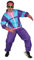 Foxxeo 80er Jahre Kostüm für Herren - türkis lila rosa - Trainingsanzug Fasching Karneval Motto-Party, Größe:XXXXL