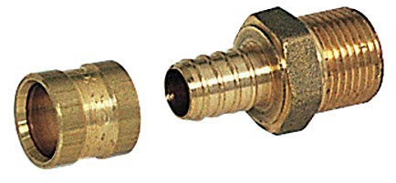 COMAP Raccord PER à glissement - Droit - Diamètre ⌀20x1,9 mm - Mâle fixe 3/4 (20x27) - Pexy pour Tubes PER - 427