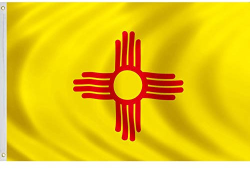 GORISE New Mexico Staatsflagge bestickt, 9 x 152 cm, amerikanische Flaggen für Outdoor-Dekoration, NM Staatsflaggen für Terrasse, Rasen und Garten Dekor (New Mexico Flagge 3 x 5)