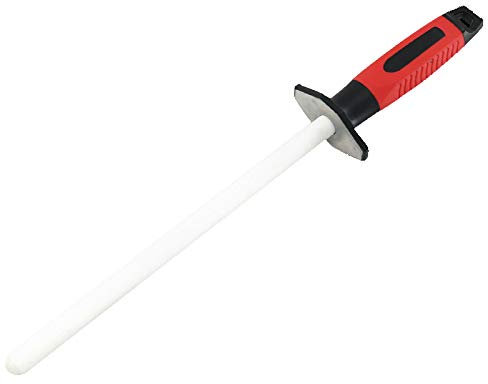 10 Inch Ceramic Rod Knife Honing, Ceramic Diamond Sharpening Rod for Stainless Steel Knives, Professional Knife Sharpener Rod for Home Kitchen