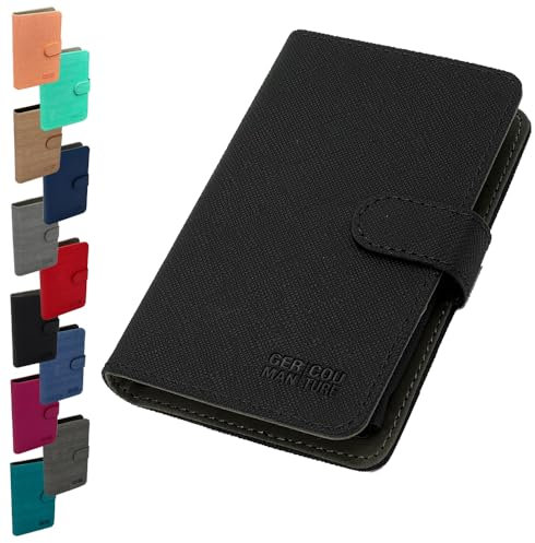 GC German Couture smart Etui Tasche kompatibel mit Iqos VEEV one und Vuse ePod 2 E-Zigarette, Liquid-pods, Caps, Kreditkarte, Ladestick u. Leere Pod Zubehör, schwarz