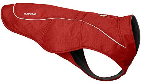 RUFFWEAR Overcoat Jacket, Abriebfester Hundemantel mit Fleecefutter für Kaltes Wetter, Red Clay, Small