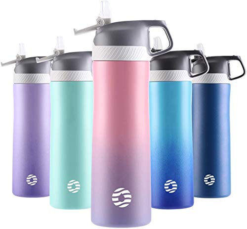 FEIJIAN 316 Stainless Steel Water Bottle with Straw Water Bottle - 550ml 710ml