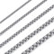 OSTAN Herren Damen Edelstahl Silber Box Kette Briolette Kette Venetian Link Kette Link Collier Halskette Breite 1.5 mm Länge 55 cm