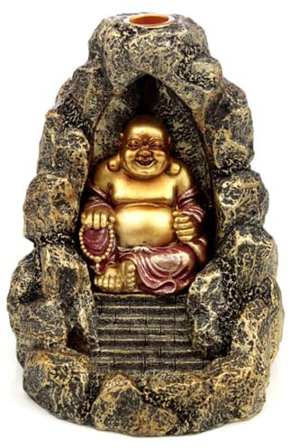 Puckator Chinesischer Buddha Backflow Rückfluss Räuchergefäß