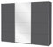 Rauch Möbel Caracas Schrank Kleiderschrank Schwebetürenschrank, Grau metallic, Schwarz, 3-trg., inkl. Zubehörpaket Classic 3 Kleiderstangen, 5 Einlegeböden, 1 Hakenleiste, BxHxT 271x210x62 cm