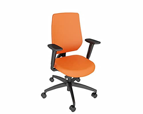 Dauphin Speed-O, ergonomischer Bürostuhl, in DREI Ausführungen, individuell anpassbar (orange, Vollpolsterung)