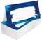 Zuoweika-A002 Tischkarten für Hochzeit, Geburtstag oder Party, blau gefüllte Namenskarten, faltbare Sitztischkarten, 25 Stück, gefaltet auf 8,9 x 5,1 cm