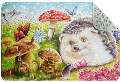 Teppich mit Igel-Motiv, rutschfest, für Wohnzimmer, Schlafzimmer, Mädchen, Jungen, Kinderzimmer, Schlafsaal, Kinderzimmer, 78,7 x 50,8 cm
