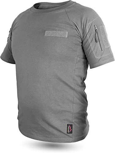 Taktisches Tropen T-Shirt mit Armtaschen, Unterarmtaschen und 3 Klettpatchflächen