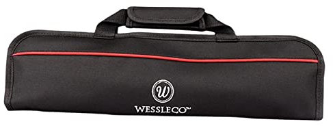 SM SunniMix Bolsa portátil para cuchillos Estuche para cuchillos, 5 ranuras para cuchillos Porta cuchillos para cubiertos para Hogar Cocina Viajes, ROJO