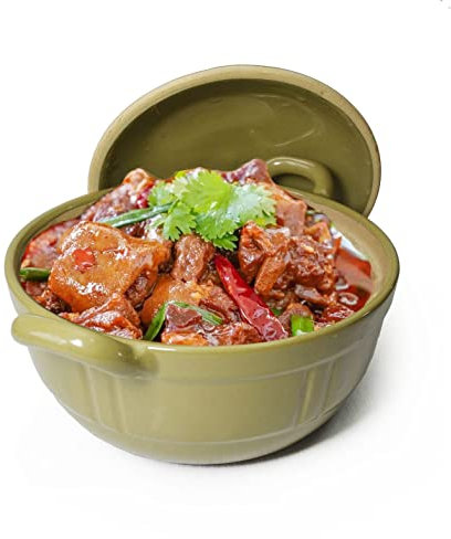 Casserole Clay Pot Heat-resistant Premium Ceramic Bowls Lid Cooking Soup Crock French Onion (70 oz/2100ml)