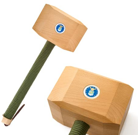 Airforce Thor Mjolnir Hammer aus Holz – dekorative Neuheit Büro, Wand, Geschenk für Amerika USA Militär, US Luftwaffe, Service Branch Wandkunst, nautisches Meer patriotisches Geschenk