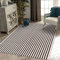 LEEVAN Waschbarer Teppich, 1.5x2.4 m, strapazierfähig, Wohnzimmerteppich, weicher Schlafzimmerteppich, schwarz-weiß gestreift, für Küche, Esszimmer, Spielzimmer, Schlammzimmer, Eingangsbereich