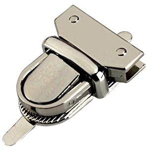 EIFINE 1 stücke Metall Aktentasche Spring Lock Snap Dekorative Verschlüsse Lederhandwerk Hardware Zubehör (Color : Silver, Size : One Size)