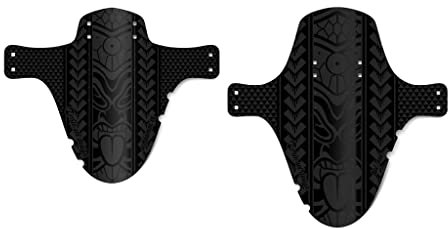 Riesel Design® MTB Mudguard Set (1 x kol:OSS + 1 x Schlamm:pe) inkl. Kabelbinder/Stylischer MTB Schmutzfänger/Mountainbike Schutzblech als Spritzschutz für alle Radgrößen