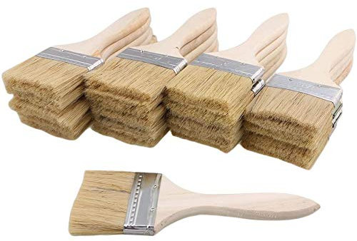 BABOS Lot de 24 pinceaux de peinture 70 mm pour peinture et vernis parfaits pour les peintures murales et les colles de bois