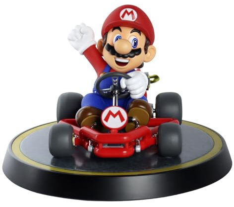 First4Figures Mario Kart - Mario - Statuette Standard Edition 19cm, Schwarz