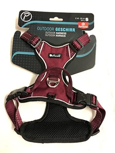 Petlando Outdoor -Mesh Hundebrustgeschirr Berry S mit reflektierenden Streifen (Brustumfang 46-56 cm)