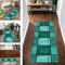 Teppich Läufer Lang Flur Küche rutschfest waschbar Korridor Teppichläufer Hellgrün 3D 70X150CM Küchenläufer Modern Abstrakt Schlafzimmer Kinderzimmer Wohnzimmer Meterware Teppichmatten Flurläufer