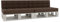 Gutekissen® Palettenkissen Gesteppte Kissen mit Knöpfen, Palettenauflagen Sitzkissen Rückenlehne Gesteppt PFG 2xSet (Sitzkissen 120x80 +Rückenlehne 120x40), Braun