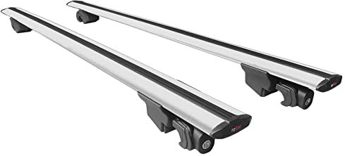 accessorypart Kompatibel mit Kia Ceed (CD) SW 2019-2024 Dachträger Hook Gepäckträger Relingträger mit Schlüssel Alu GRAU