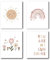 XWELLDAN Boho-Poster, Motiv: Regenbogen-Sonnenwolke, Blume, You Are My Sunshine, Wandkunstdruck, Boho-Geschenke für Mädchen, Bohemian-Wanddekoration für Baby-Mädchenzimmer, 20,3 x 25,4 cm, Set mit 4