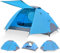 KAZOO Wasserdichtes Rucksackzelt für 2/3 Personen, leichte Camping-Zelte, 2/3 Personen, Wanderzelte, Aluminiumrahmen, doppellagig (2P blau)