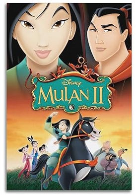 VZRSQZK Mulan 2 Anime-Filmposter, dekoratives Gemälde, Leinwand-Wandposter und Kunstdruck, modernes Familienschlafzimmer-Dekor-Poster, 20 x 30 cm