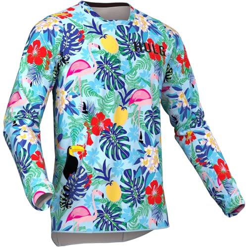 MTB-Trikot,Fahrradtrikot Herren Langarm,fahrradshirts Herren Langarm,MTB Tshirt,atmungsaktives Material, Schnell Trocknend,antibakteriell,Geeignet Für Viele Outdoor-Sportarten (Style-06,L)