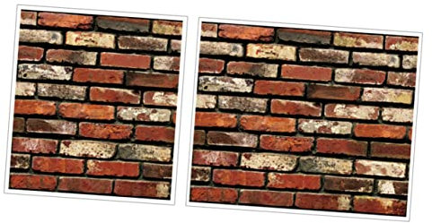 Toyvian Selbstklebende Wandaufkleber Aus Pvc Im Ziegelstein-design Mit Natürlicher Farbgestaltung Für Wohnzimmer, Schlafzimmer Und Flur, Einfache Montage