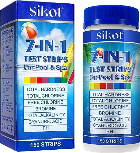 JSBNQRMZ 150 Tiras Ph RáPidas Y Precisas Para Agua De Piscina Y Spa,Kit Analizador De Cloro Y Ph 7 En 1,Tiras Para BañEra De Hidromasaje Ph Prueba