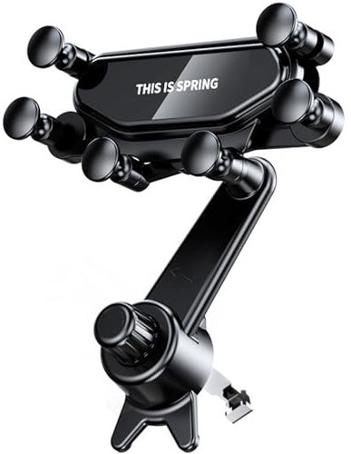 VJK Car Phone Holder Mount with Newest Metal Hook Clip 360° Rotation Six-Point Gravity Air Vent Cell Phone Car Mount Hands Free Universal Automobile Cradle Fit for 4.0-6.5 inches Phones