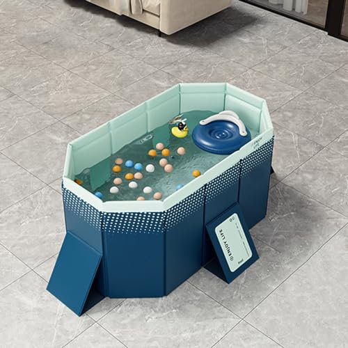 WDDEYYDS Piscine Pliable en PVC Non Gonflable, Piscine familiale rectangulaire pour Grands Chiens, Jardin extérieur,1.6m